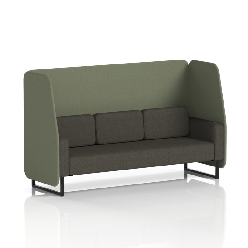 Greywood Open Booth With Black Legs in Two Tone - Image 42