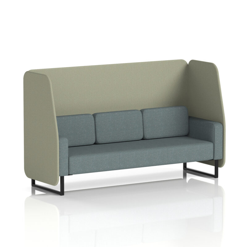 Greywood Open Booth With Black Legs in Two Tone - Image 45