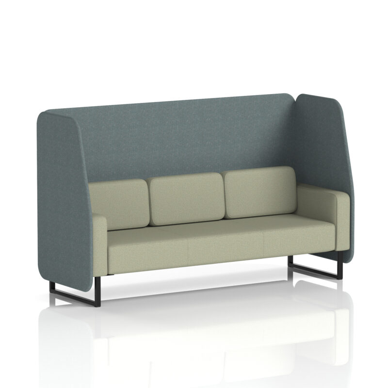 Greywood Open Booth With Black Legs in Two Tone - Image 54