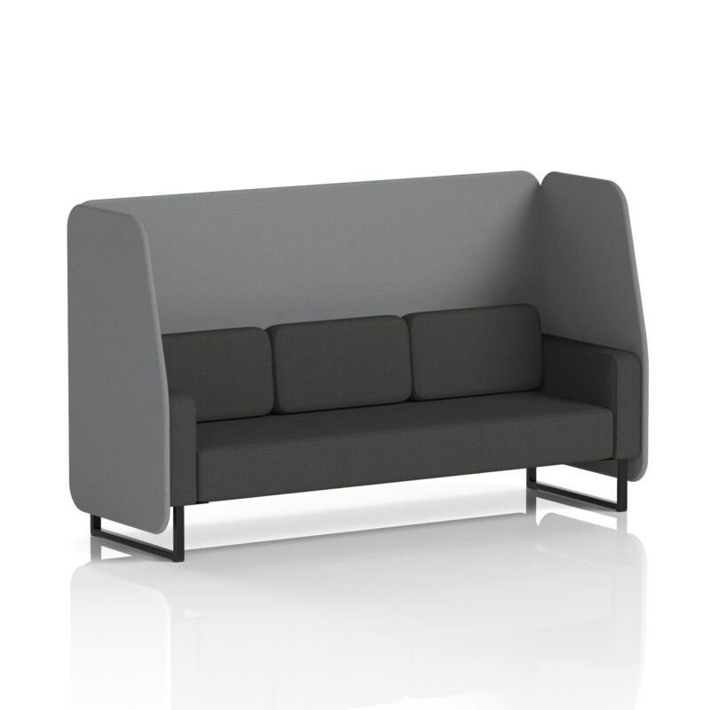Greywood Open Booth With Black Legs in Two Tone - Image 69