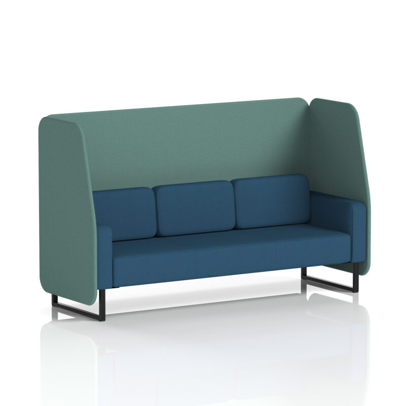 Greywood Open Booth With Black Legs in Two Tone - Image 75