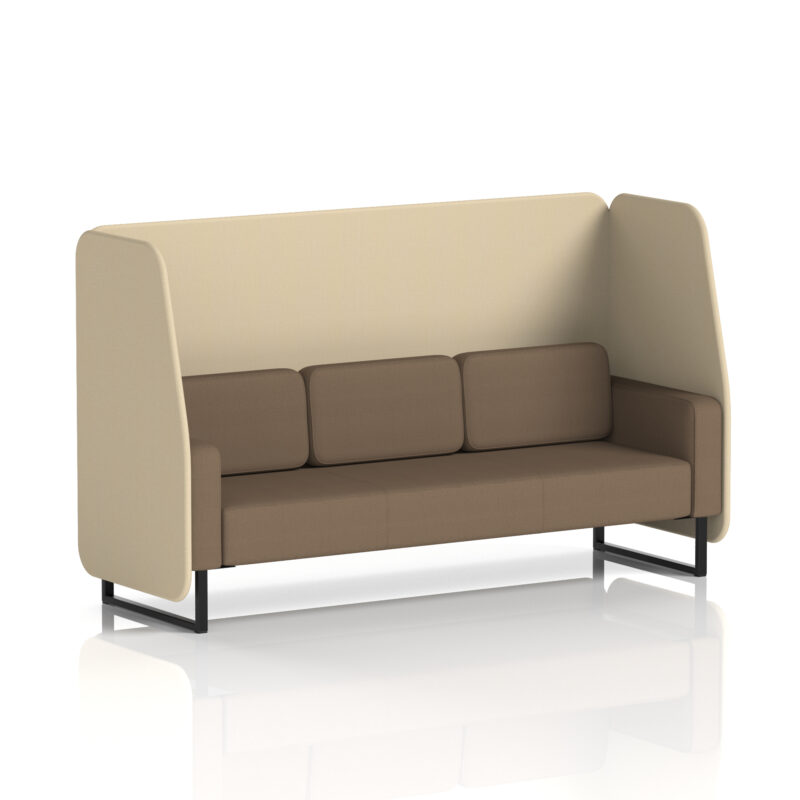 Greywood Open Booth With Black Legs in Two Tone - Image 90