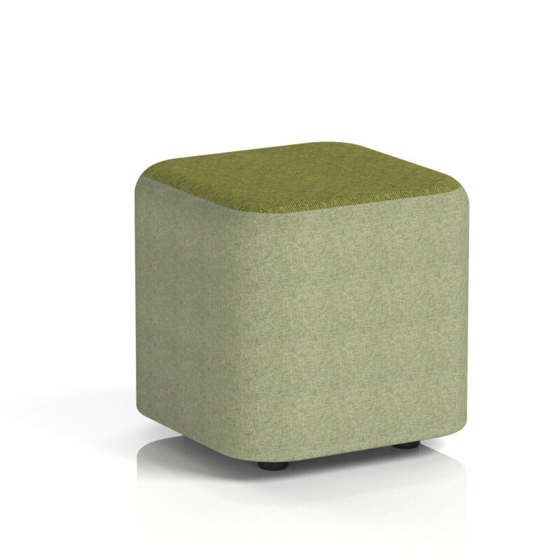 Whitmere Square Stool in Two Tone