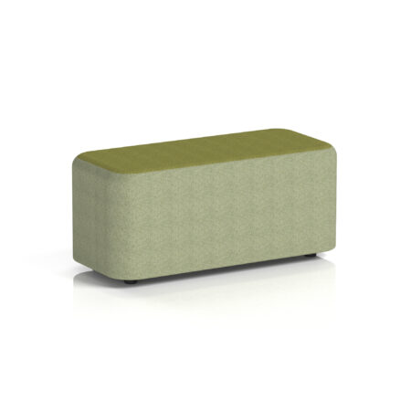 Whitmere Rectangular Stool in Two Tone