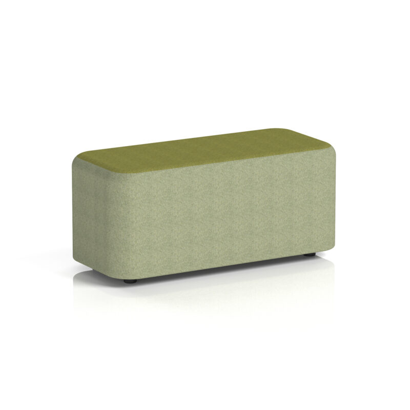 Whitmere Rectangular Stool in Two Tone