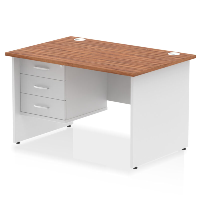Surge 1200mm Panel End Straight Desk With Single Fixed Pedestal - Image 26
