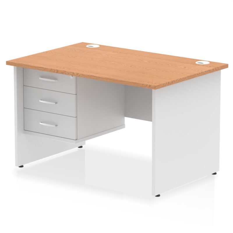 Surge 1200mm Panel End Straight Desk With Single Fixed Pedestal - Image 20