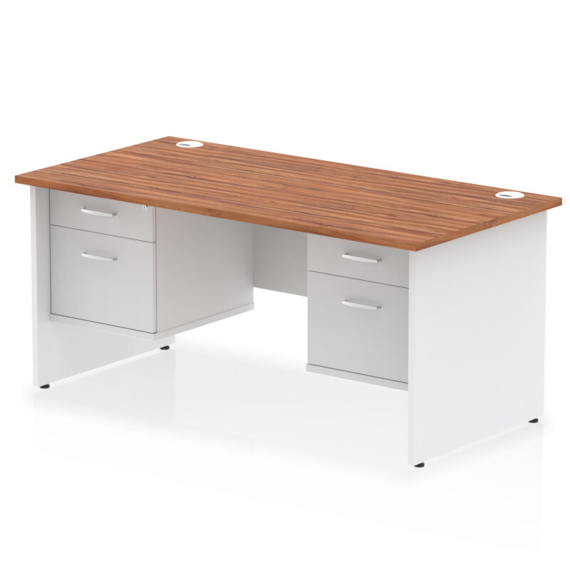 Surge 1600mm Panel End Straight Desk With Two Fixed Pedestal - Image 28