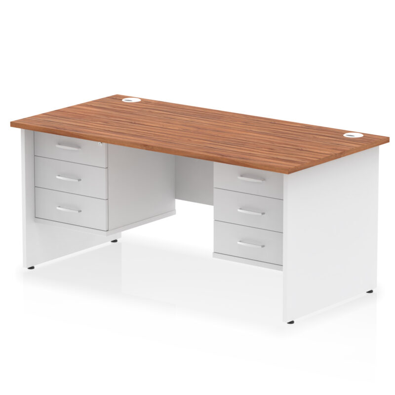 Surge 1600mm Panel End Straight Desk With Two Fixed Pedestal - Image 29