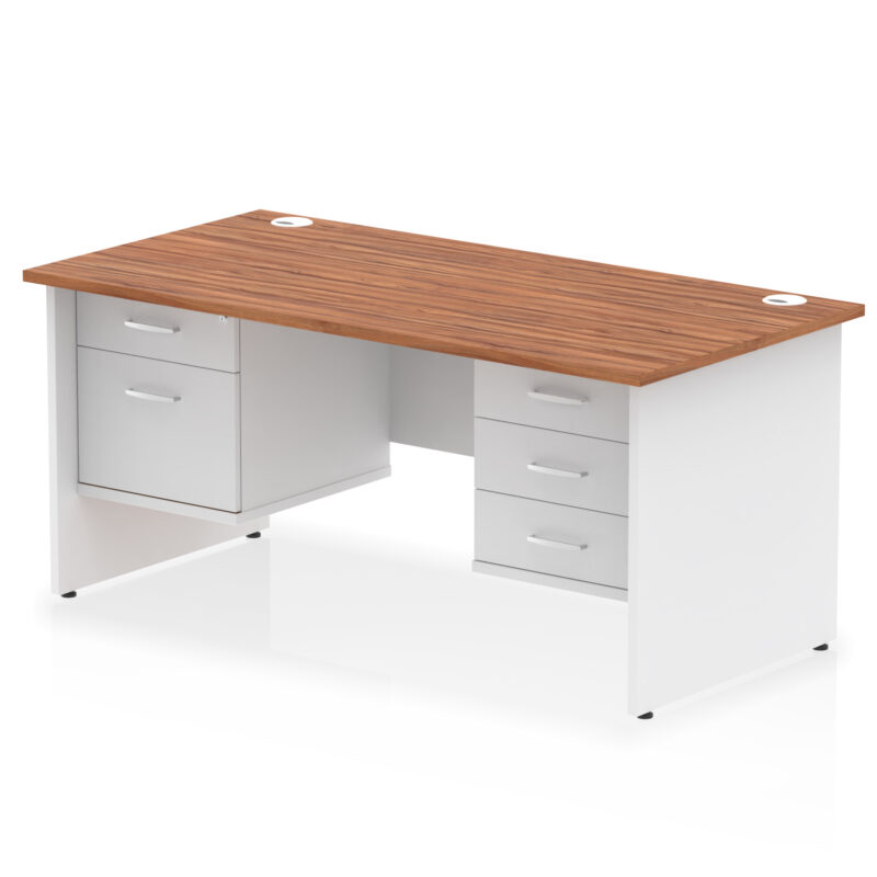 Surge 1600mm Panel End Straight Desk With Two Fixed Pedestal - Image 30