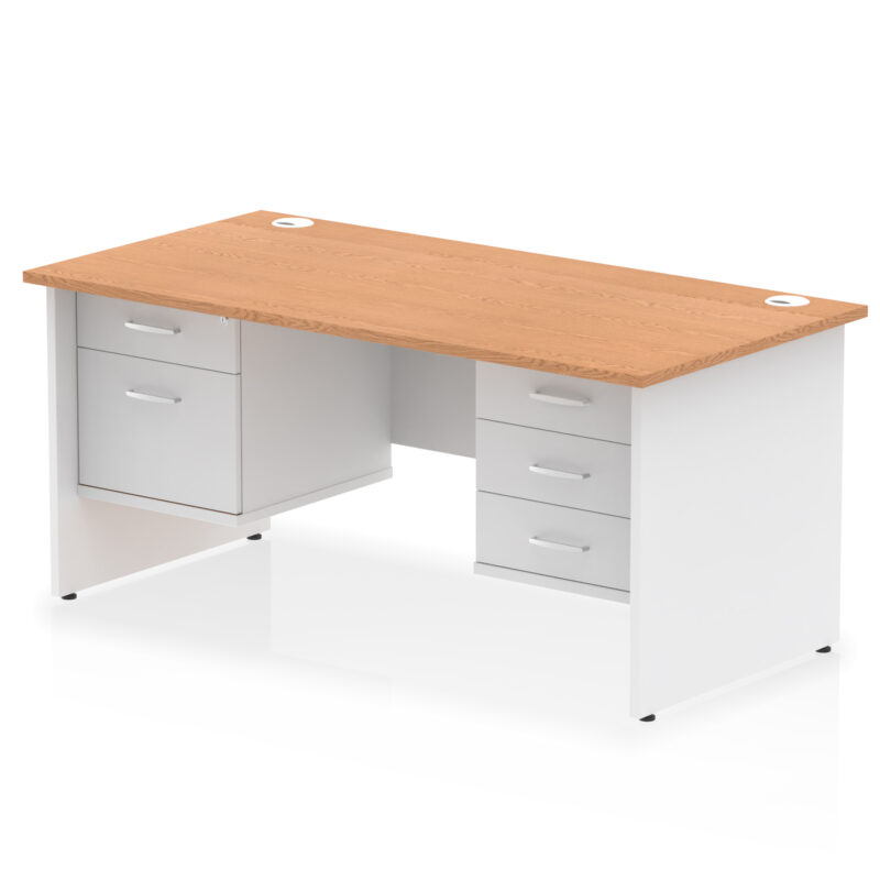 Surge 1600mm Panel End Straight Desk With Two Fixed Pedestal - Image 23