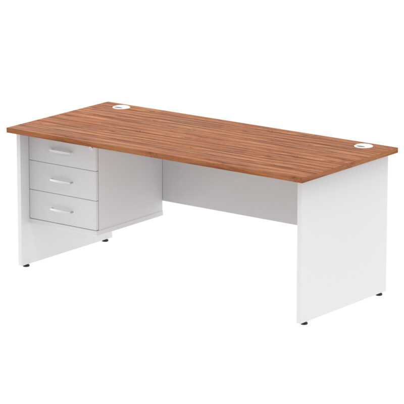 Surge 1800mm Panel End Straigh Desk With Single Fixed Pedestal - Image 26