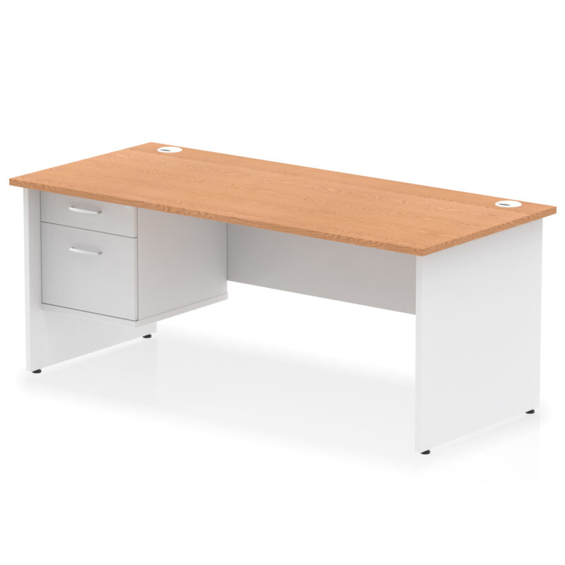 Surge 1800mm Panel End Straigh Desk With Single Fixed Pedestal - Image 19