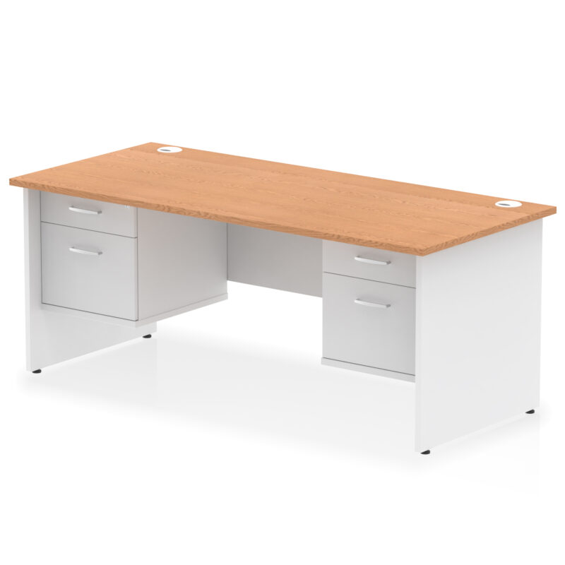 Surge 1800mm Panel End Straight Desk With Two Fixed Pedestal - Image 22