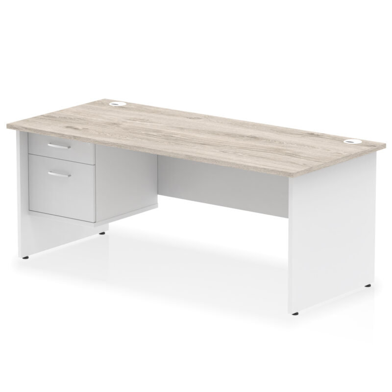 Surge 1800mm Panel End Straigh Desk With Single Fixed Pedestal - Image 9