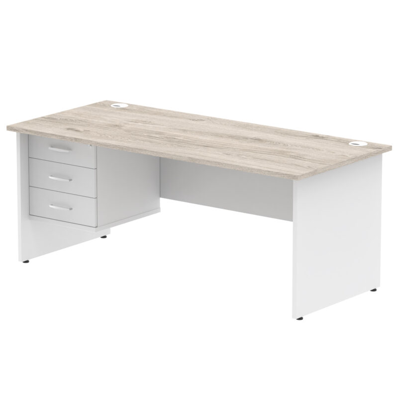 Surge 1800mm Panel End Straigh Desk With Single Fixed Pedestal - Image 10