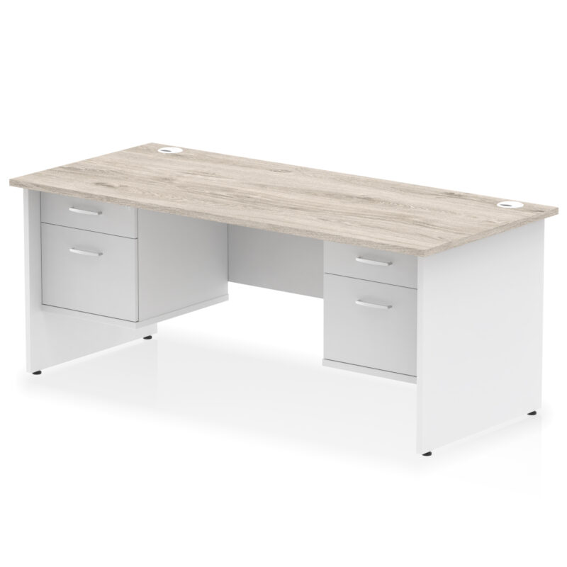 Surge 1800mm Panel End Straight Desk With Two Fixed Pedestal - Image 11