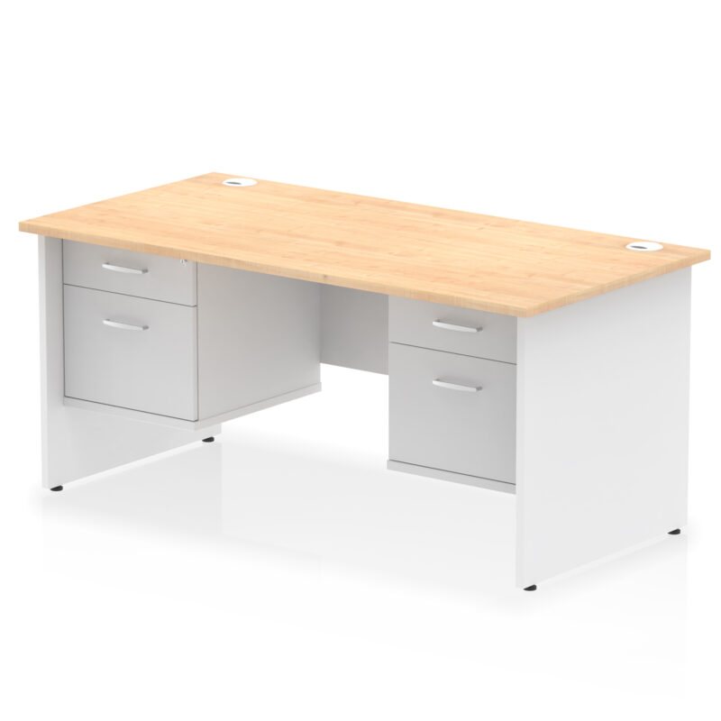 Surge 1600mm Panel End Straight Desk With Two Fixed Pedestal - Image 39