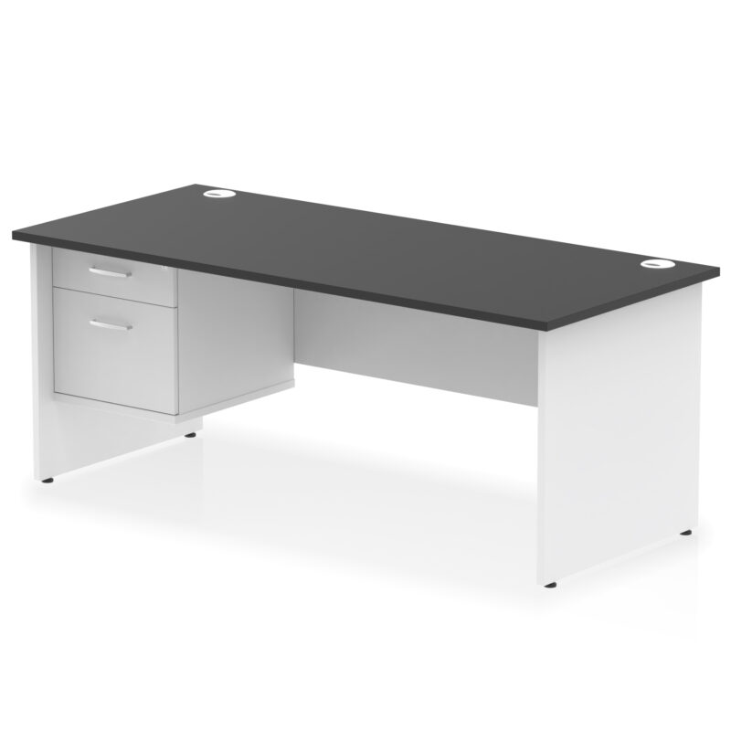 Surge 1800mm Panel End Straigh Desk With Single Fixed Pedestal - Image 33