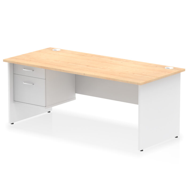 Surge 1800mm Panel End Straigh Desk With Single Fixed Pedestal - Image 34