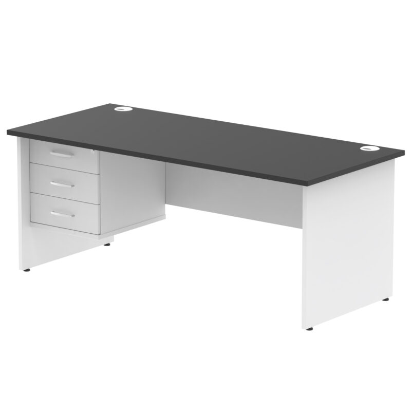 Surge 1800mm Panel End Straigh Desk With Single Fixed Pedestal - Image 35