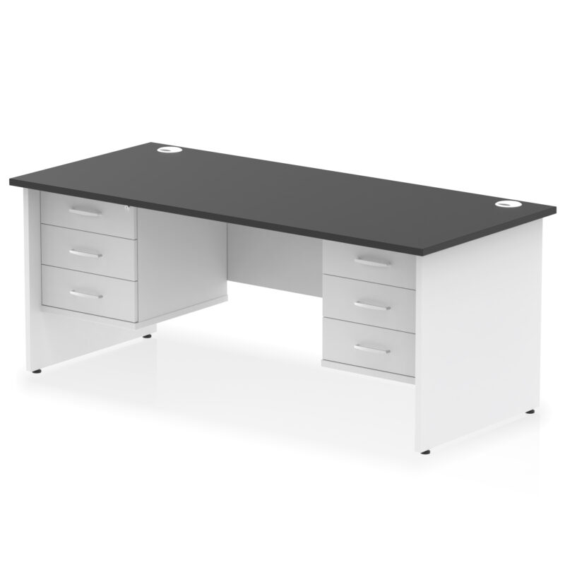 Surge 1800mm Panel End Straight Desk With Two Fixed Pedestal - Image 43